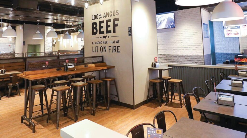 carl's jr. restaurant interior