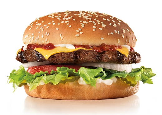 Famous start cheese burger