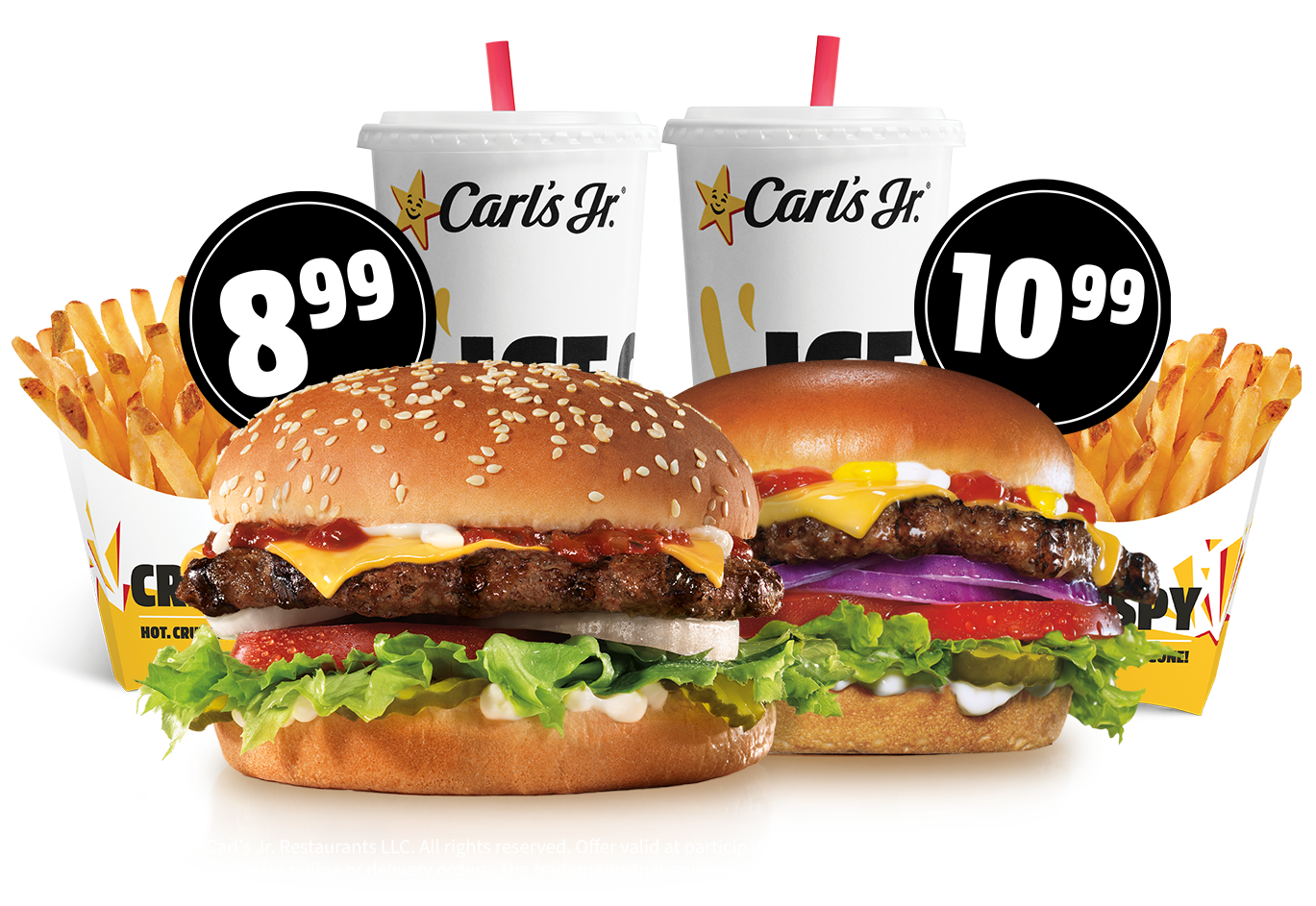 two cheeseburger combos