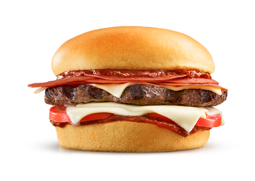 pizzaroni pepperoni cheese burger