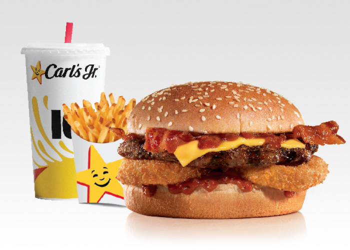Western bacon cheeseburger combo with fries and drink