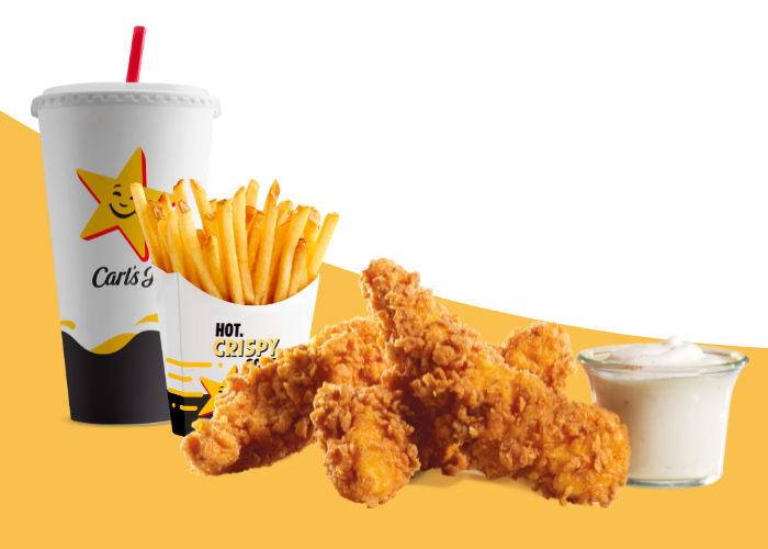3 piece hand breaded chicken tender combo