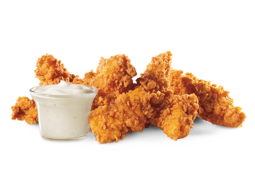 five piece chicken tenders with sauce
