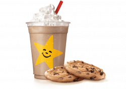 chocolate ice cream shake and chocolate chips cookie